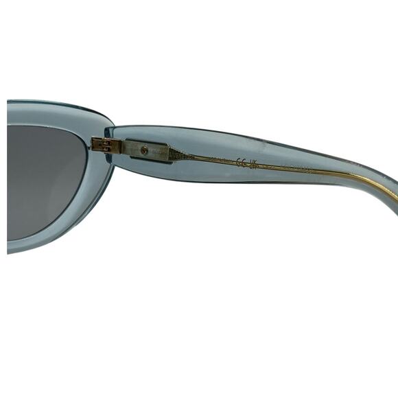 Bottega Veneta Sleek Light Blue Curvy Cat Eye Sunglasses - Picture 6 of 6